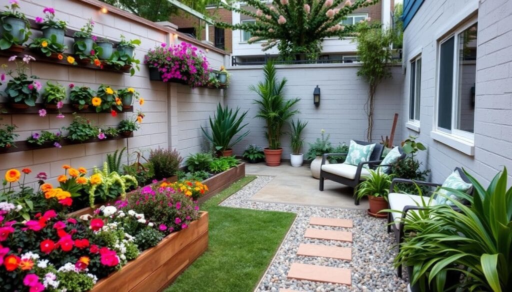 Urban small yard landscaping