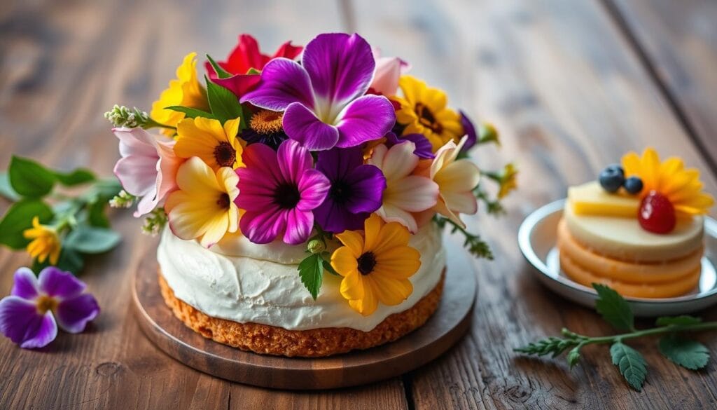 edible flowers for desserts