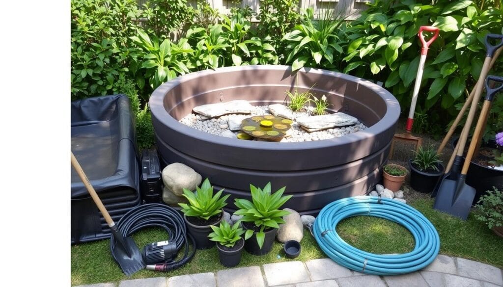 pond installation materials