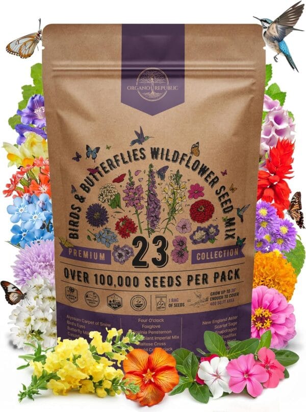 Organo Republic 23 Wildflower Seeds Annual