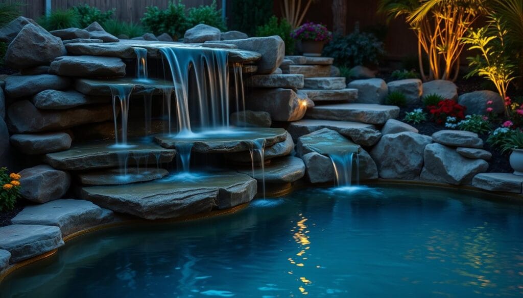 backyard waterfall
