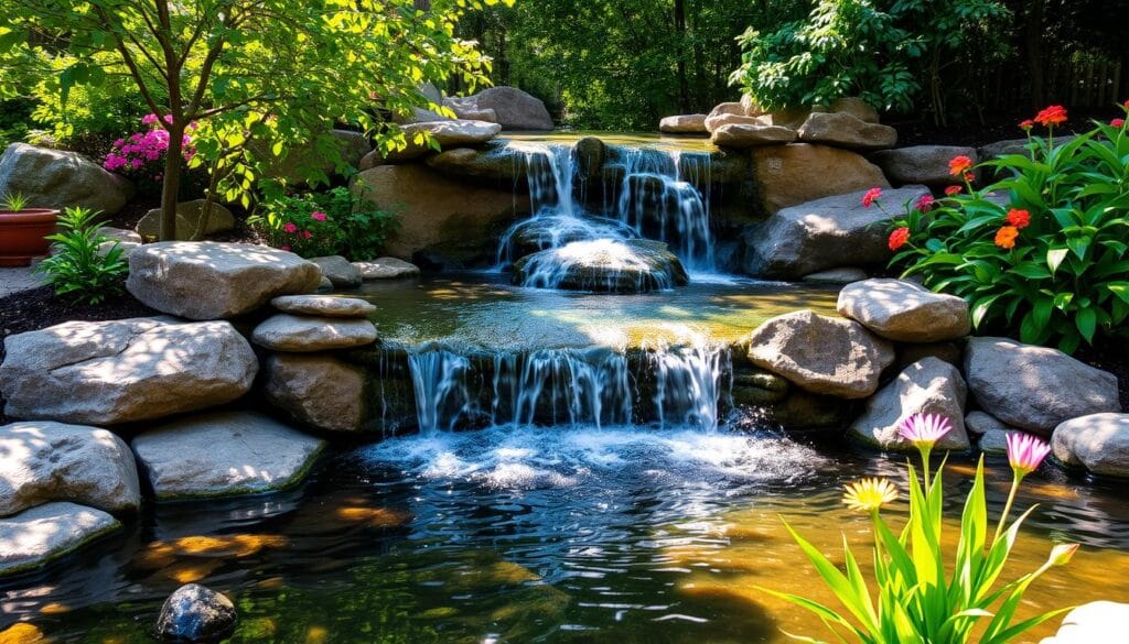 backyard waterfall